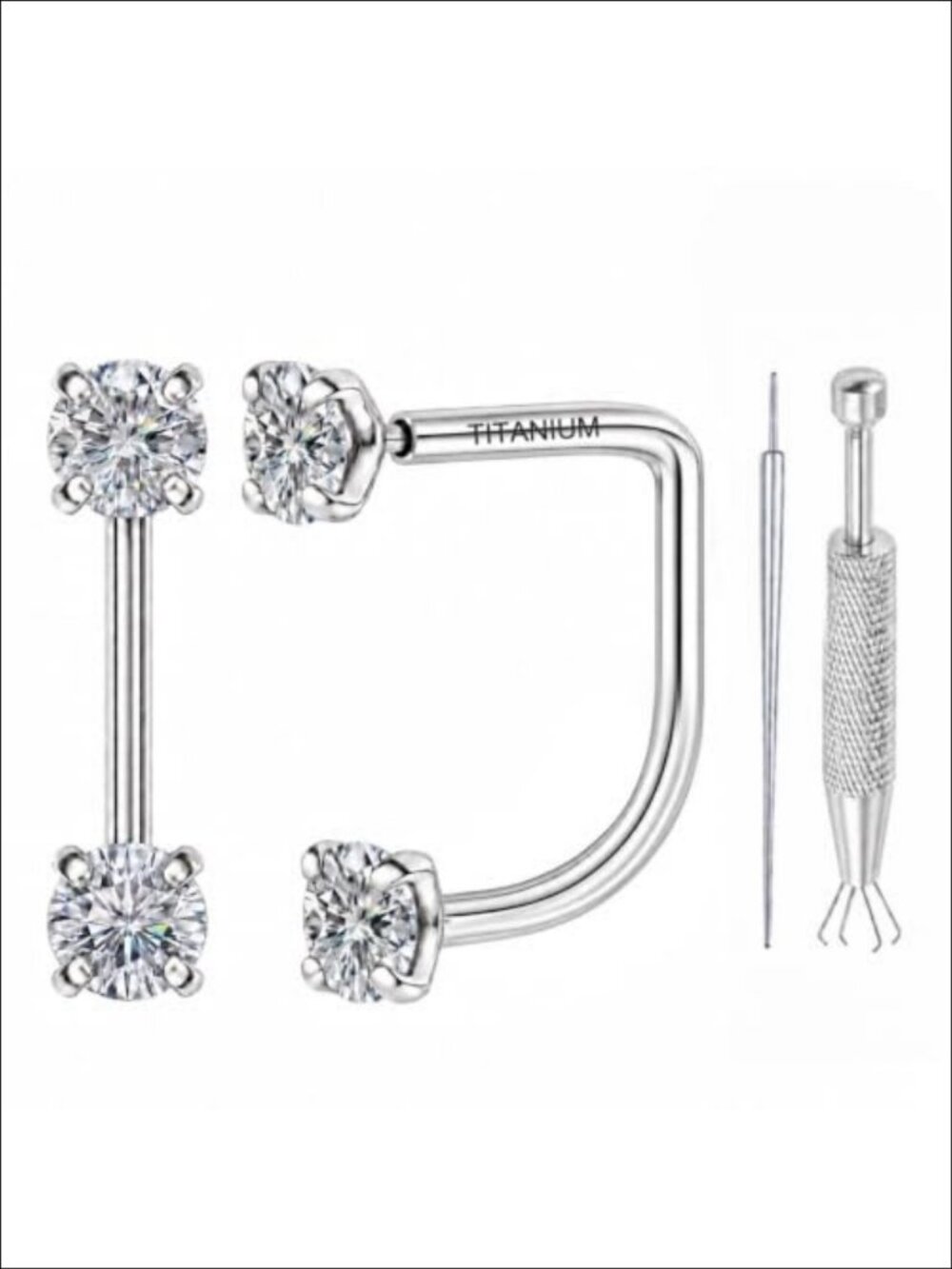 Titanium Arc Hoop Earrings 18G Backless Half Huggie Women